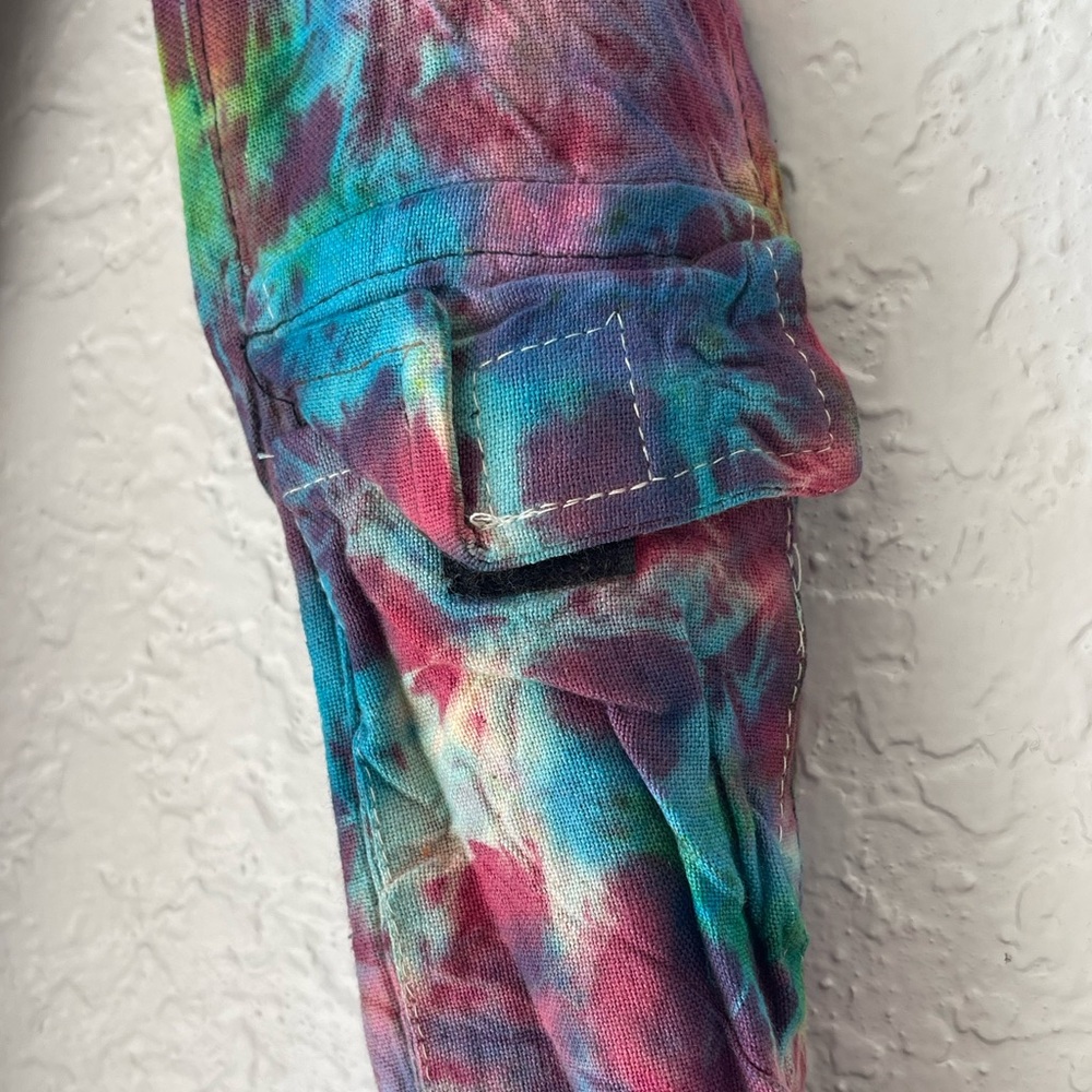 Boho Tie Dye Cotton Crossbody Hobo Bag In Pink AND Blue Brand New - Picture 9 of 13